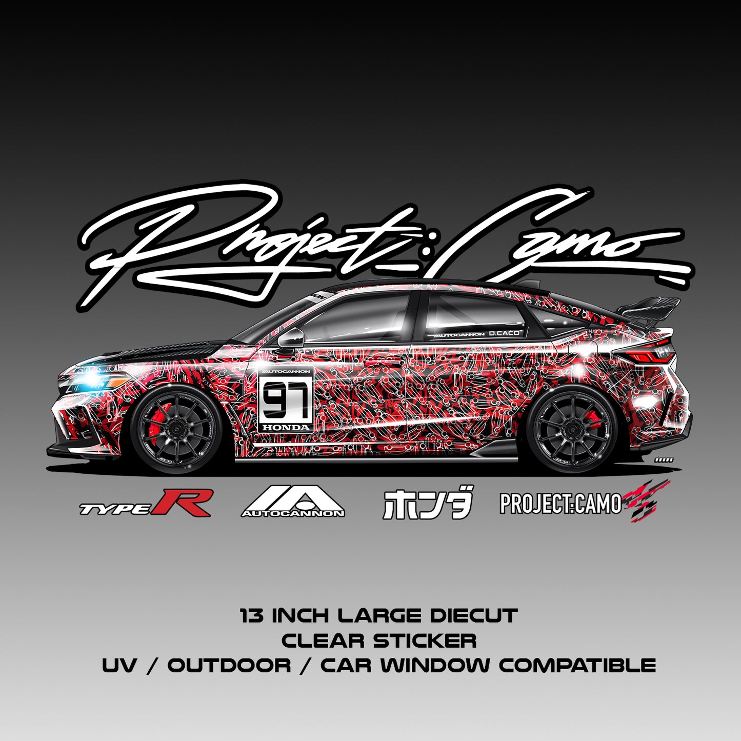 Autocannon x Type R Project:Camo Sticker FL5