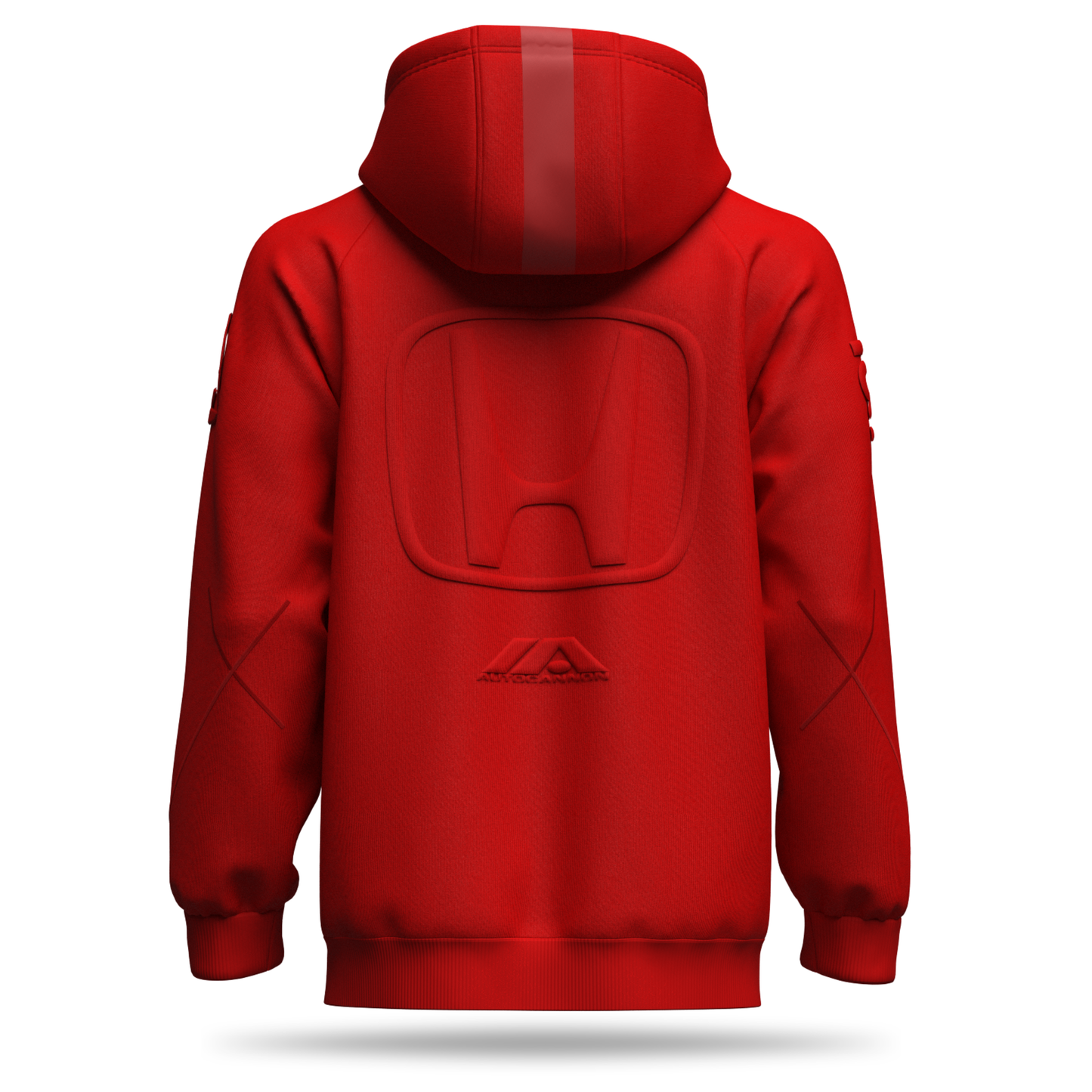 Autocannon x Honda Monochrome Hoodie Deep Red