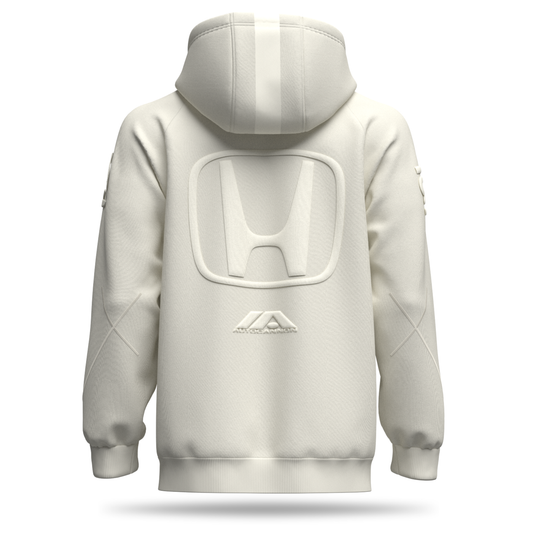 Autocannon x Honda Monochrome Hoodie Off White