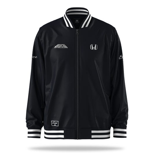 Autocannon x Honda Emblem - Modern Varsity Jacket BLACK