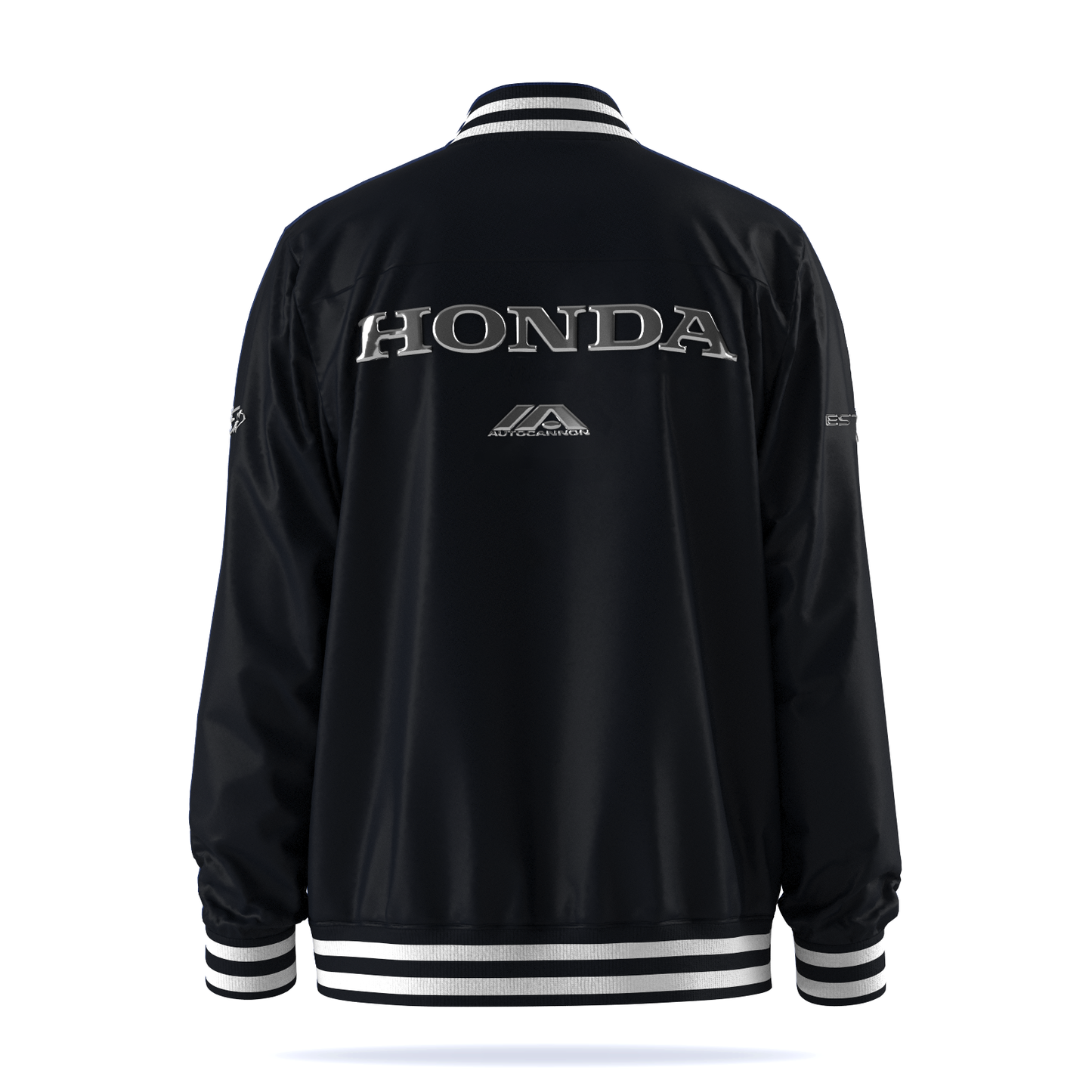 Autocannon x Honda Emblem - Modern Varsity Jacket BLACK