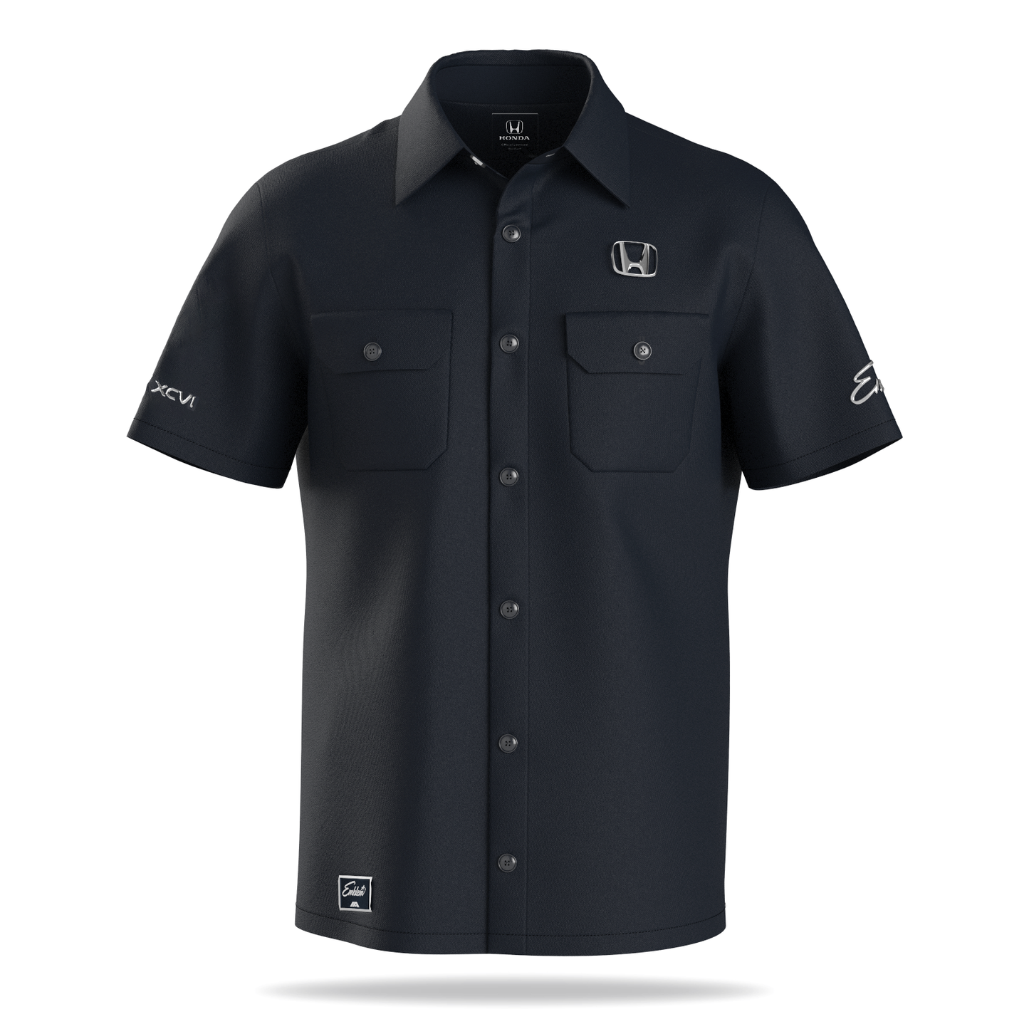 Autocannon x Honda Emblem - Pit Crew Shirt BLACK