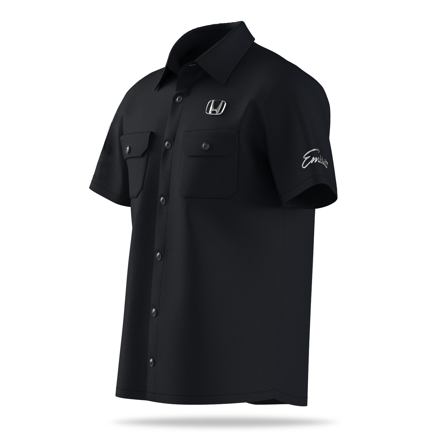 Autocannon x Honda Emblem - Pit Crew Shirt BLACK