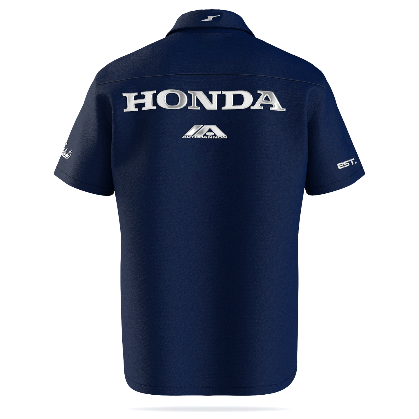 Autocannon x Honda Emblem - Pit Crew Shirt NAVY
