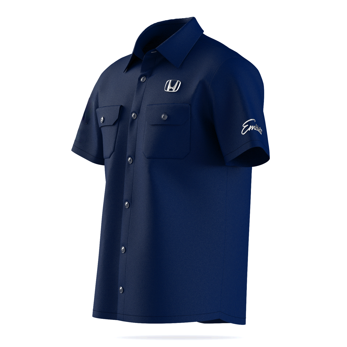Autocannon x Honda Emblem - Pit Crew Shirt NAVY
