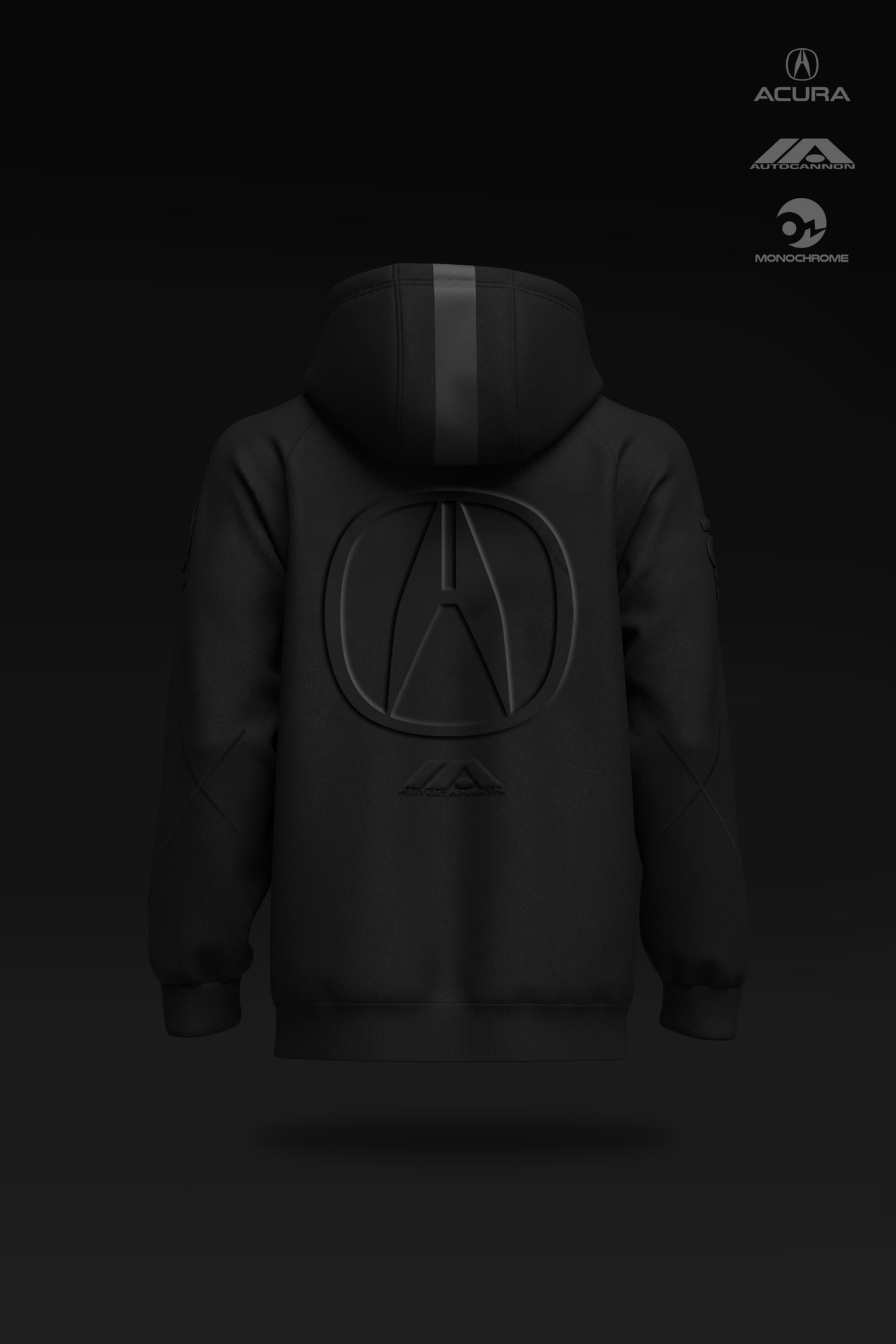 Autocannon x Acura Monochrome Hoodie Black