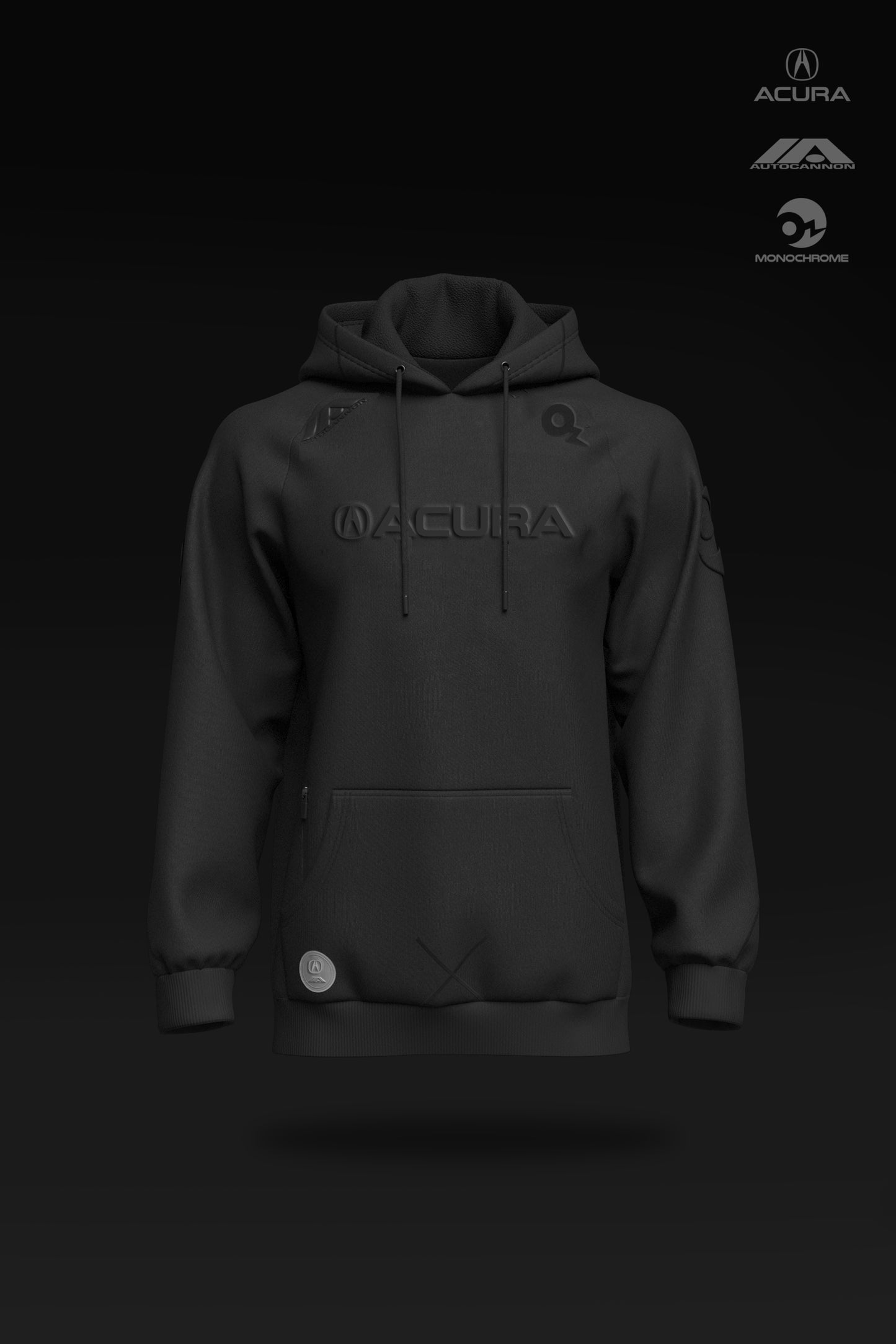 Autocannon x Acura Monochrome Hoodie Black