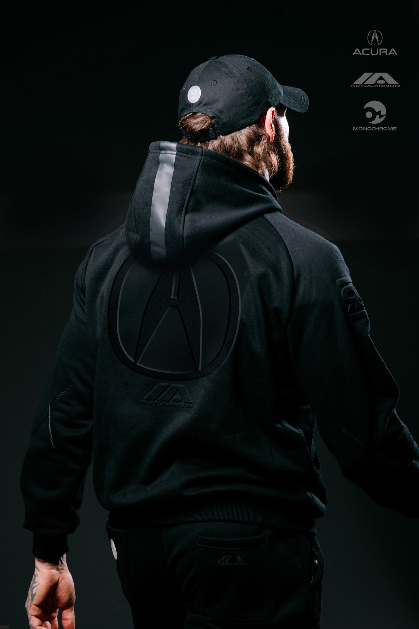 Autocannon x Acura Monochrome Hoodie Black