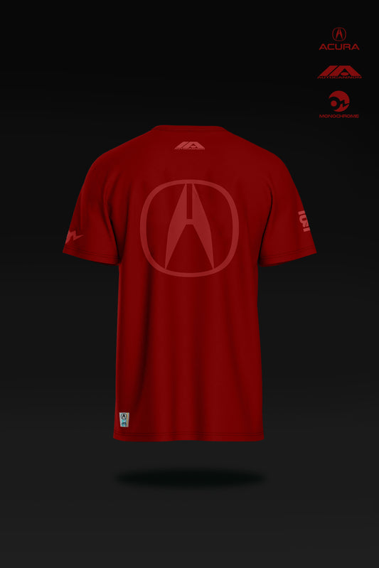 Autocannon x Acura Monochrome Short Sleeve Tee Deep Red