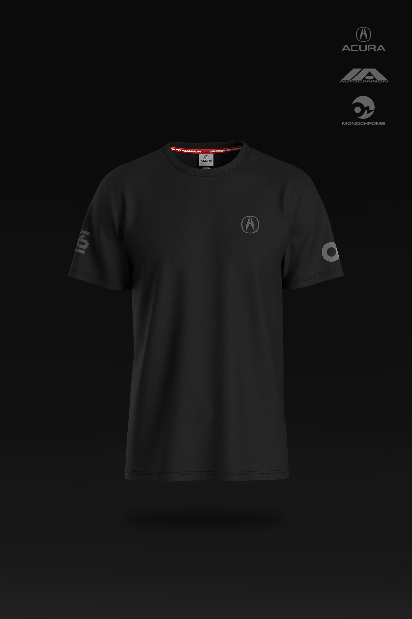 Autocannon x Acura Monochrome Short Sleeve Tee Black