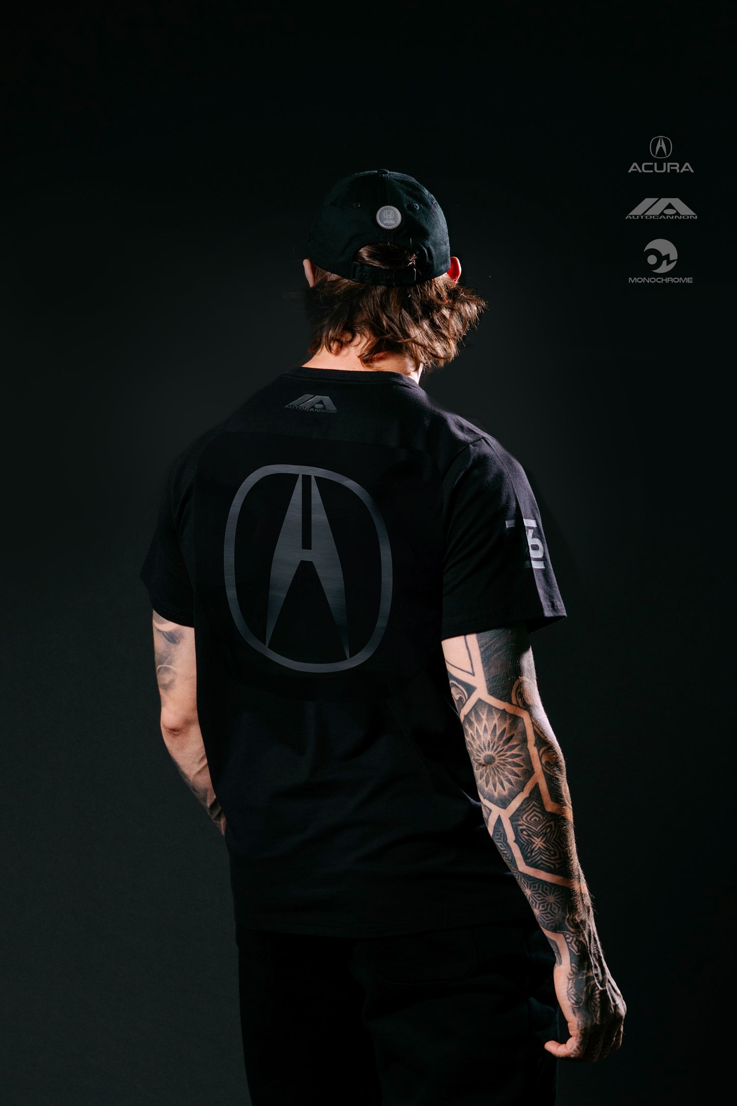 Autocannon x Acura Monochrome Short Sleeve Tee Black