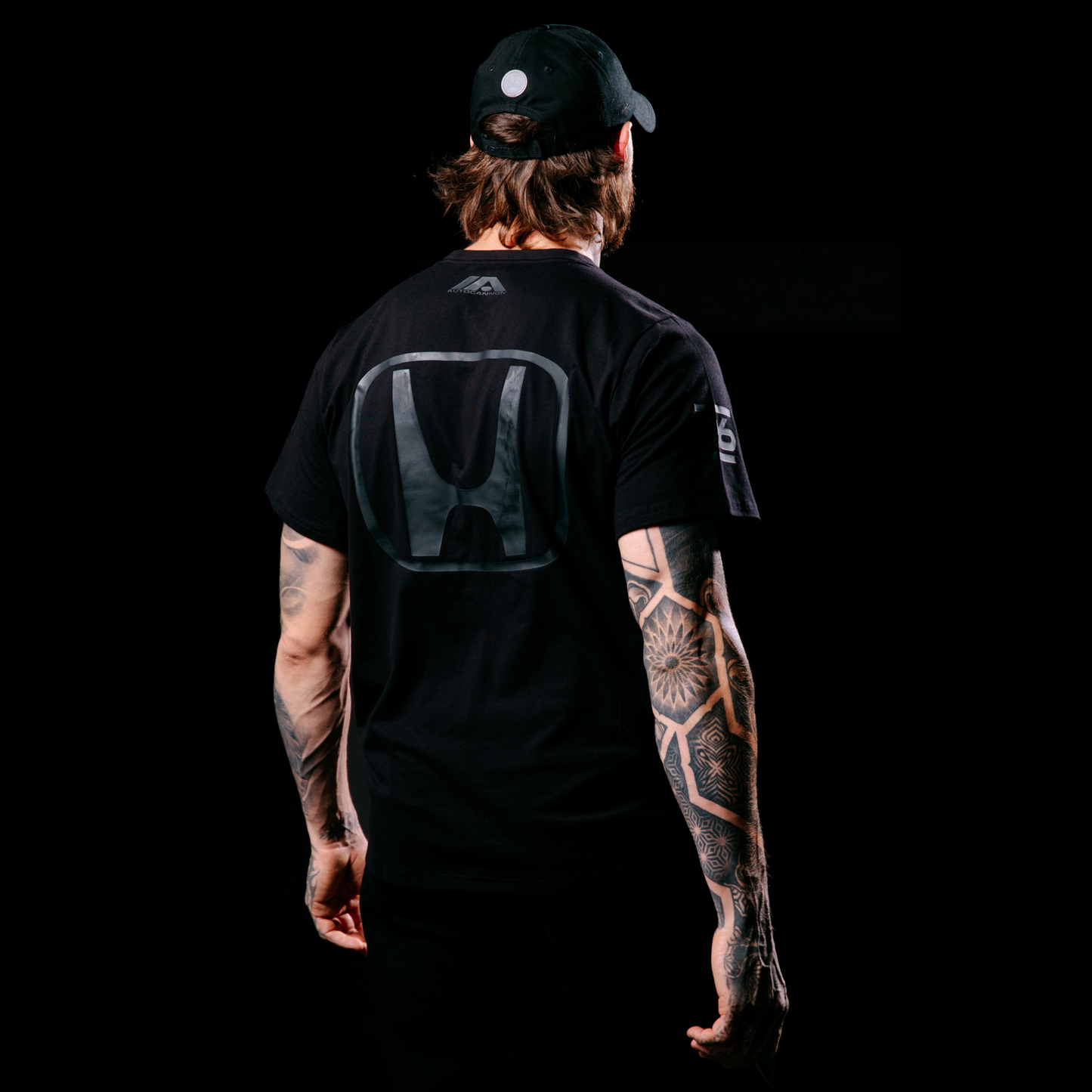 Autocannon x Honda Monochrome Short Sleeve Tee Black