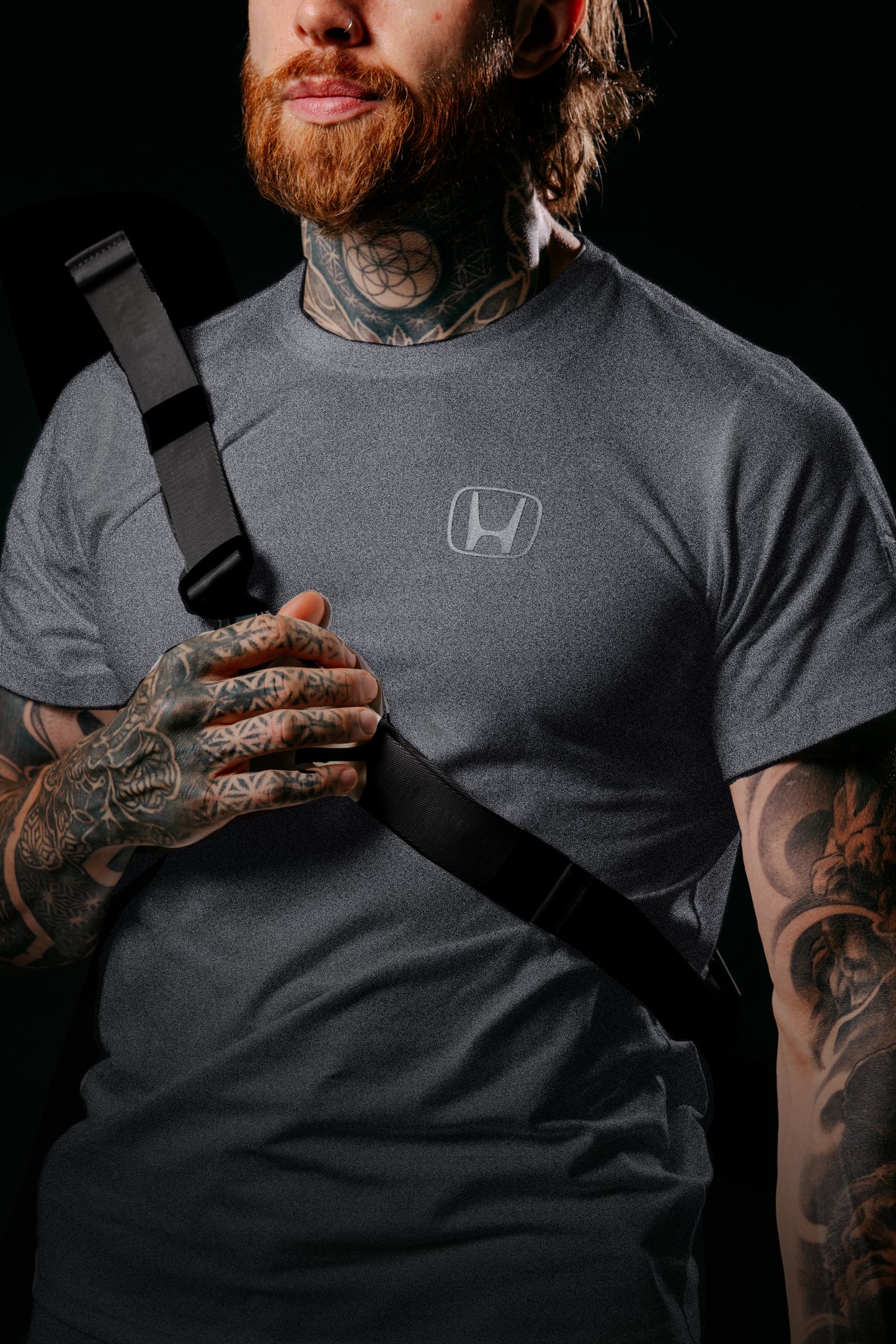 Autocannon x Honda Monochrome2 T Shirt Charcoal Gray