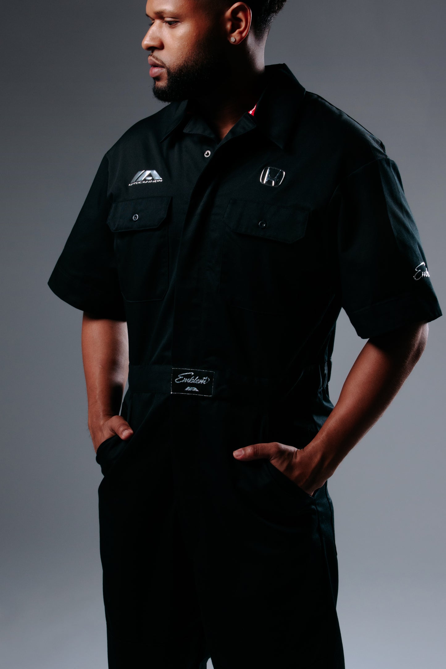 Autocannon x Honda Emblem - Mechanics Coverall BLACK