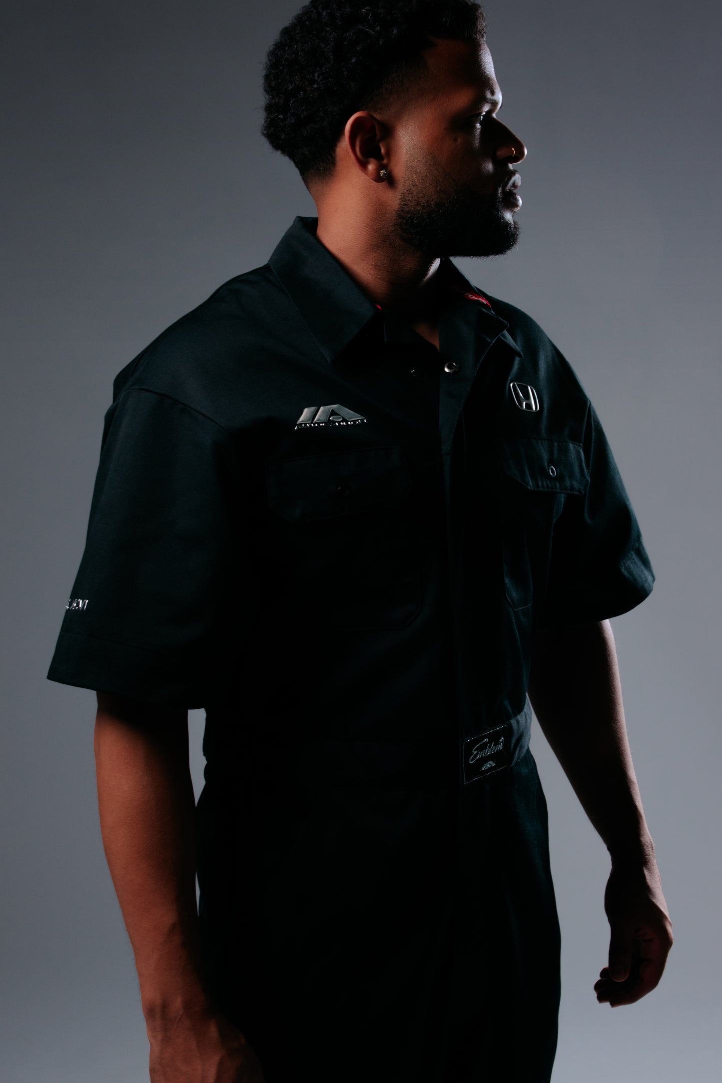 Autocannon x Honda Emblem - Mechanics Coverall BLACK