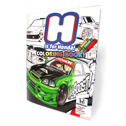 Max Boost - "H Is For Honda" Coloring Book