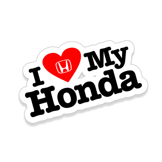 SGR x I Love My Honda Hearts Sticker 5 inch