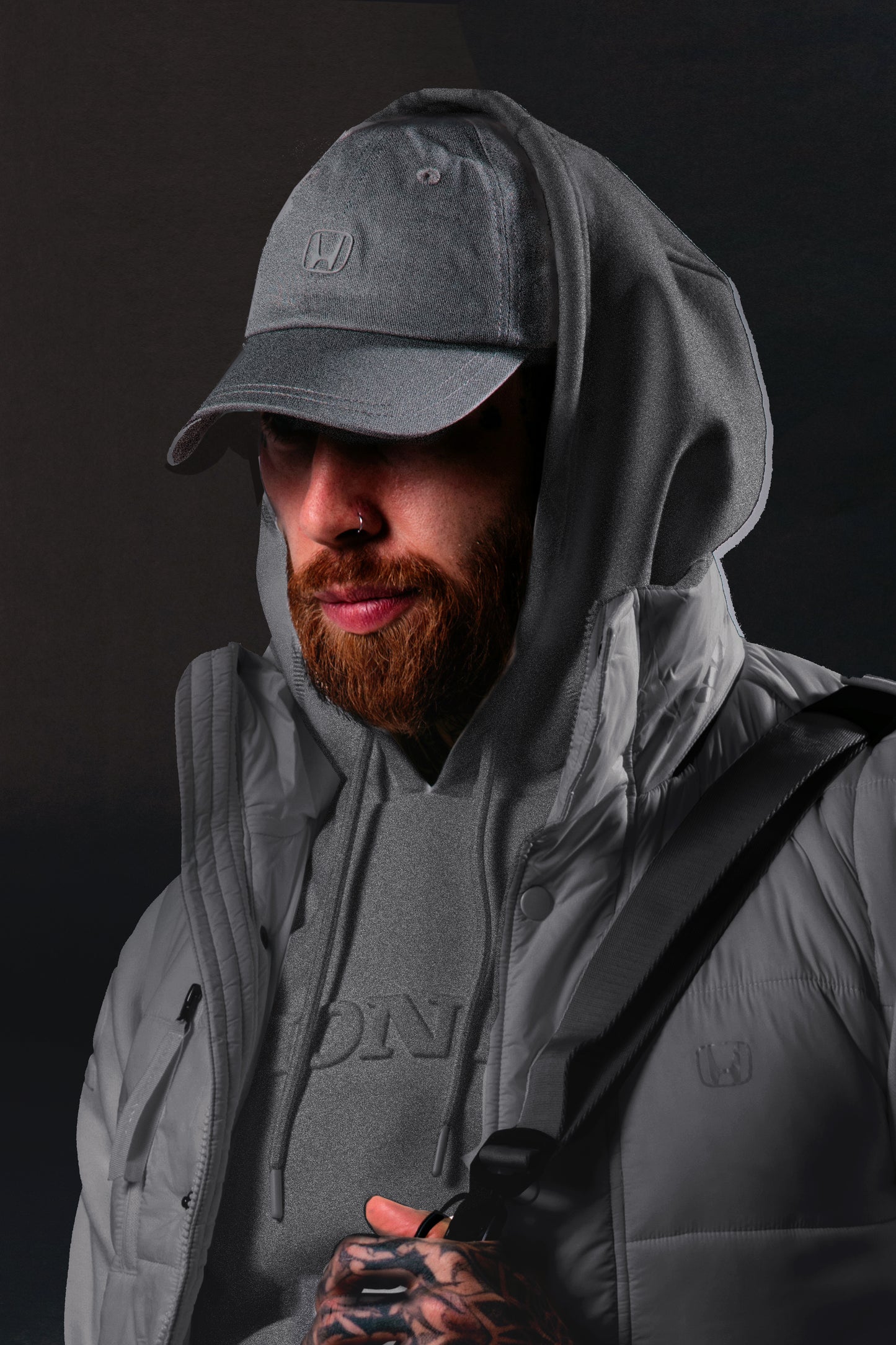 Autocannon x Honda Monochrome2 Hat Charcoal Gray