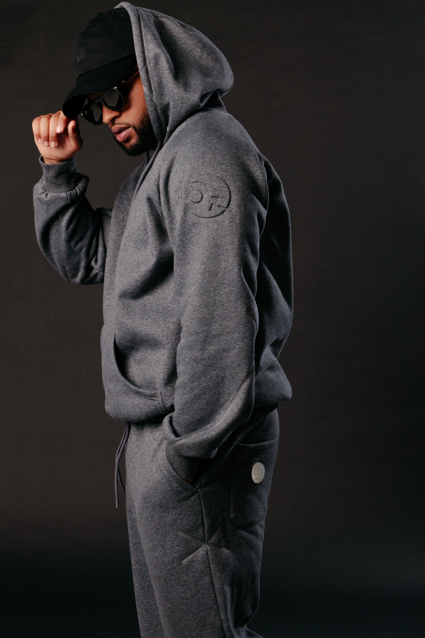 Autocannon x Honda Monochrome2 Hoodie Charcoal Gray