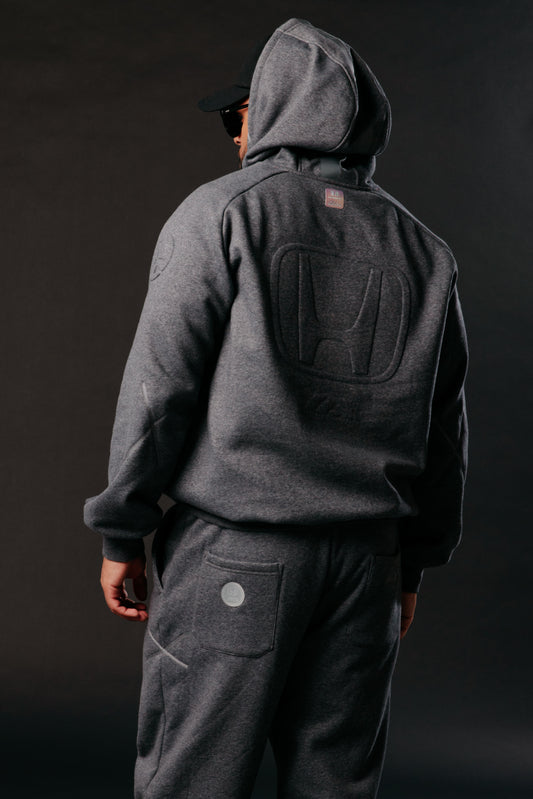 Autocannon x Honda Monochrome2 Hoodie Charcoal Gray