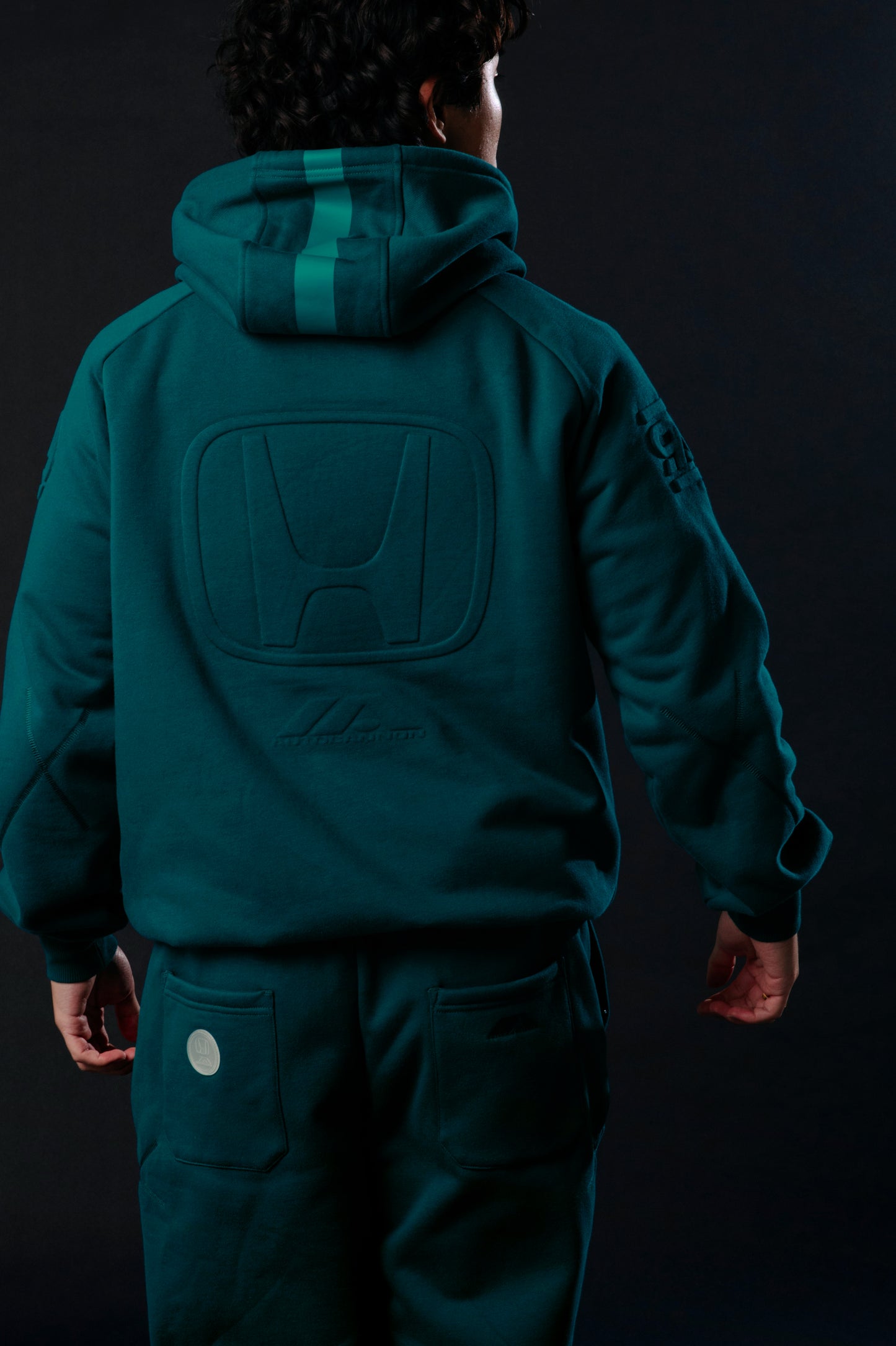 Autocannon x Honda Monochrome2 Hoodie Teal Fog