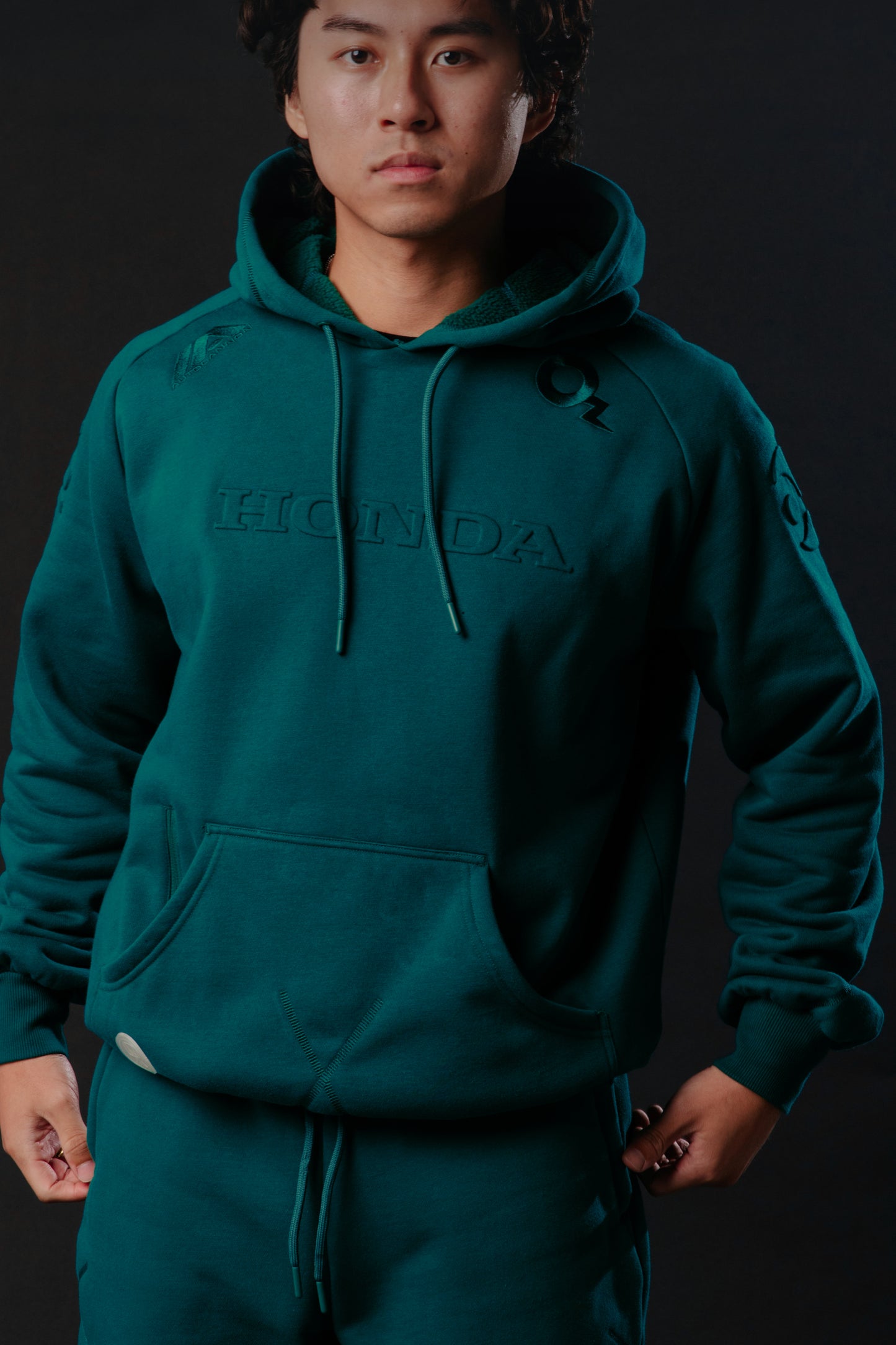 Autocannon x Honda Monochrome2 Hoodie Teal Fog