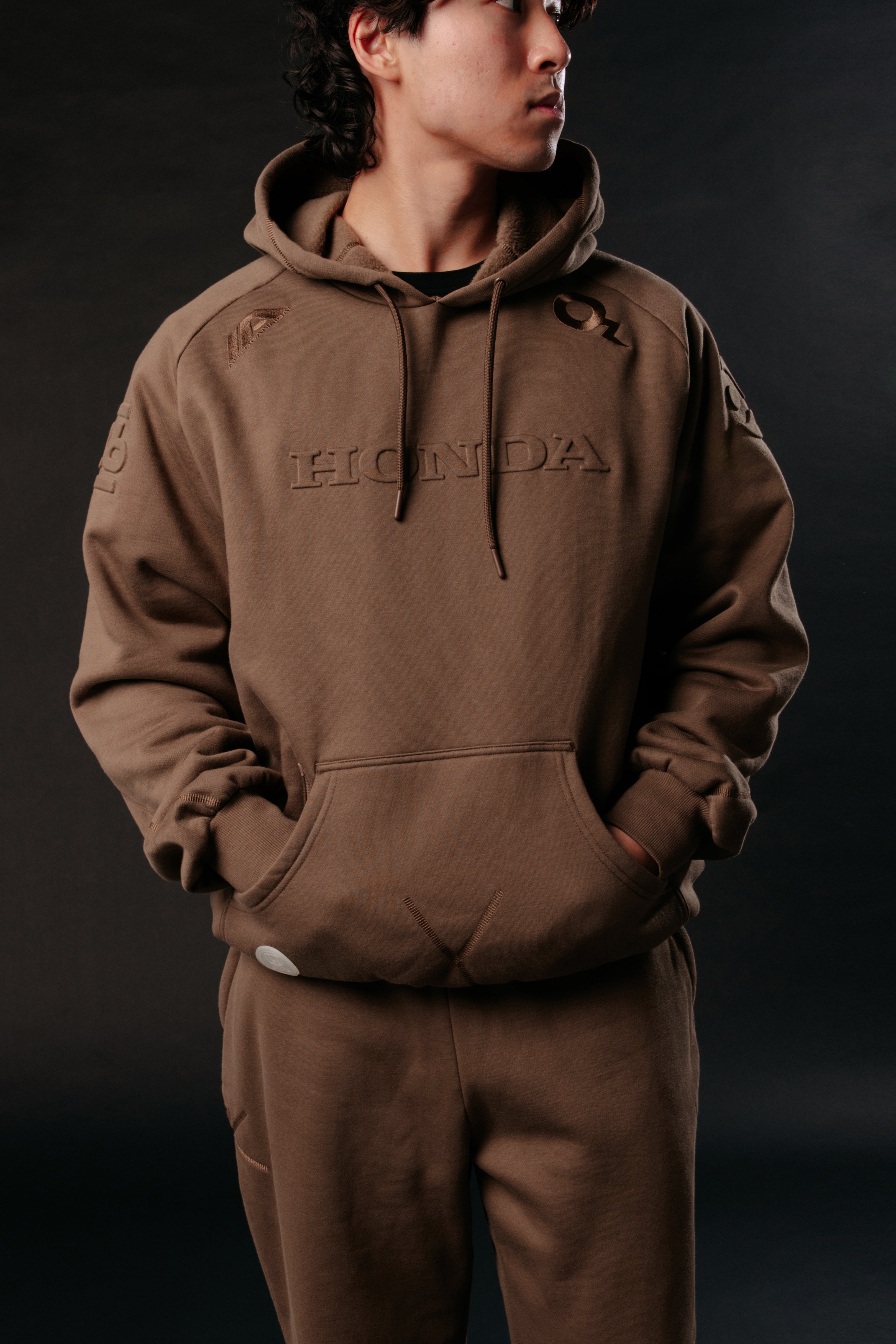 Autocannon x Honda Monochrome2 Hoodie Heavy Brown
