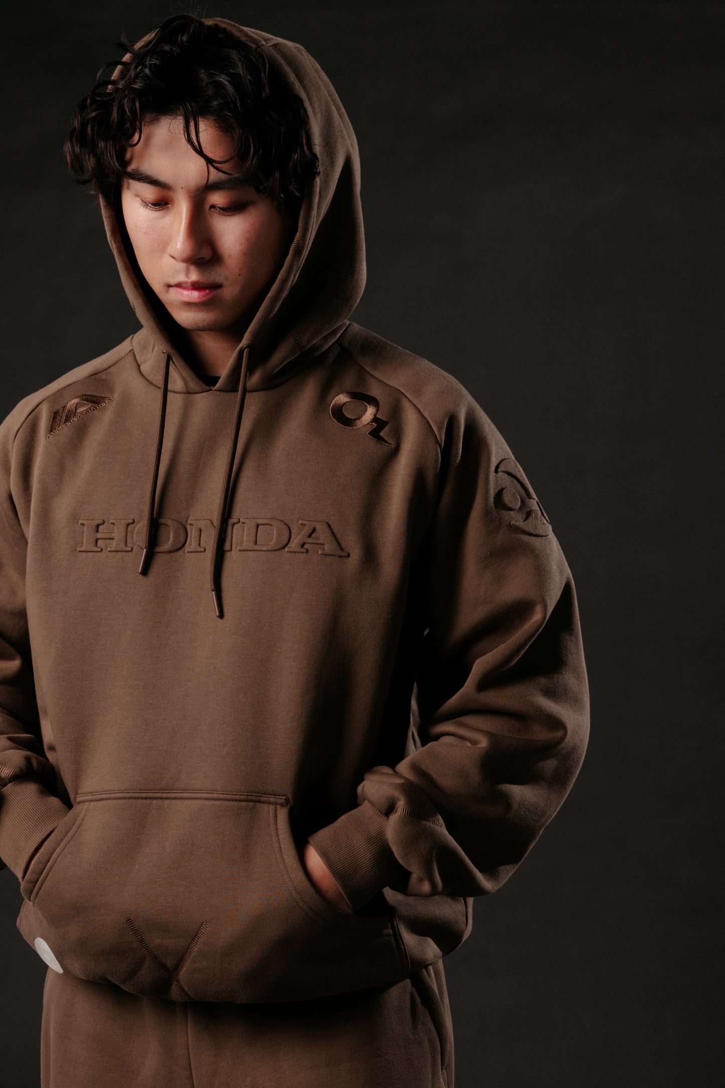 Autocannon x Honda Monochrome2 Hoodie Heavy Brown