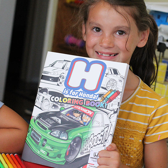 Max Boost - "H Is For Honda" Coloring Book