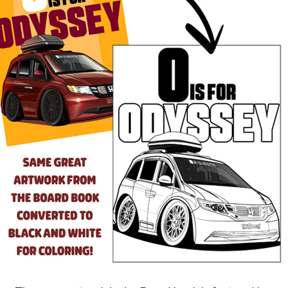 Max Boost - "H Is For Honda" Coloring Book